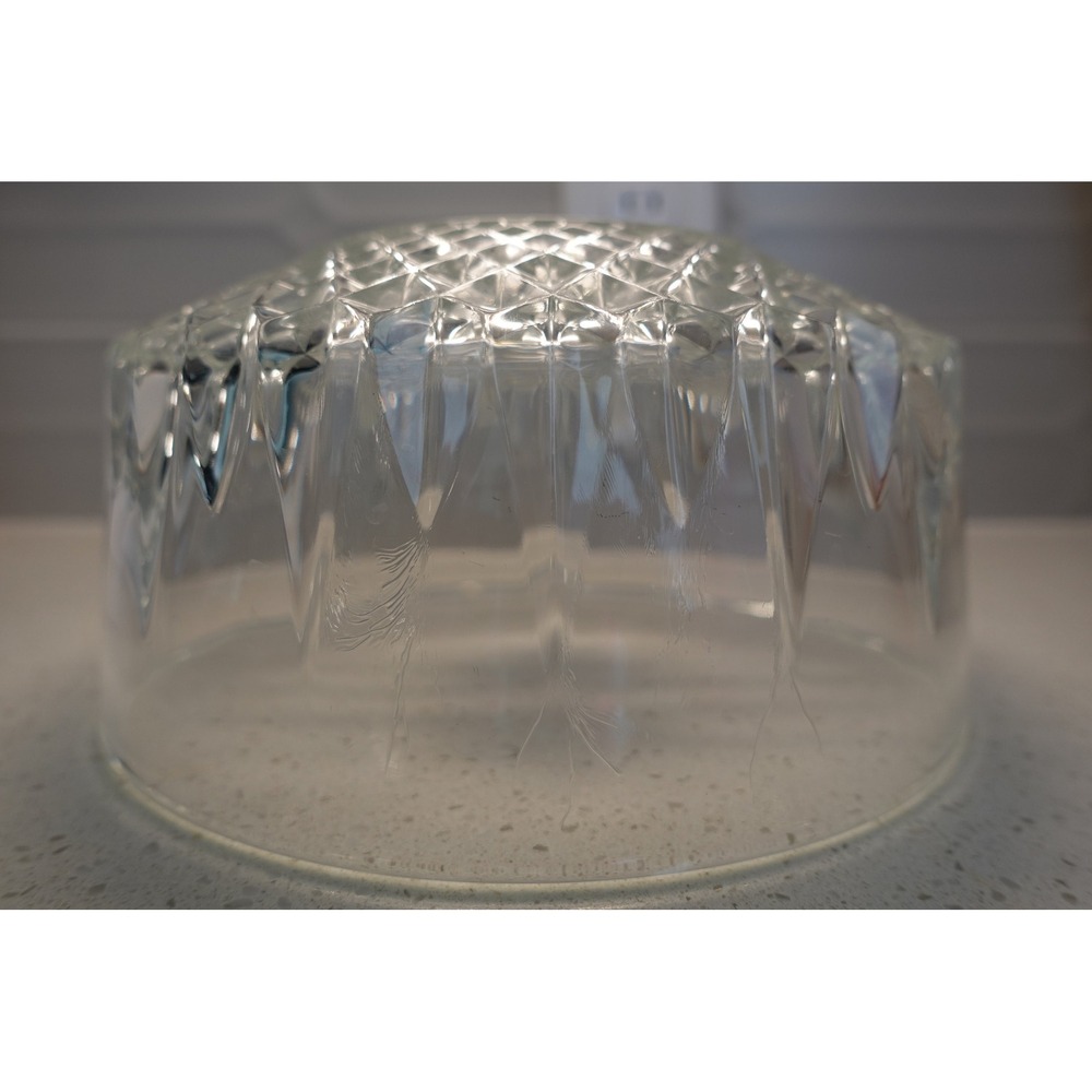 Crystal Starburst Glass Bowl Cut Clear Serving  Bowl Centerpiece‎ Decor - Picture 6 of 9
